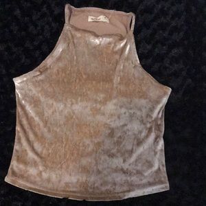 Crop velvet top
